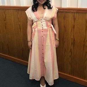 Forever21 Dress women | Rainbow Stripes Maxi Dress